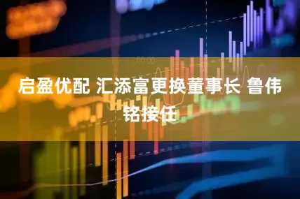 启盈优配 汇添富更换董事长 鲁伟铭接任
